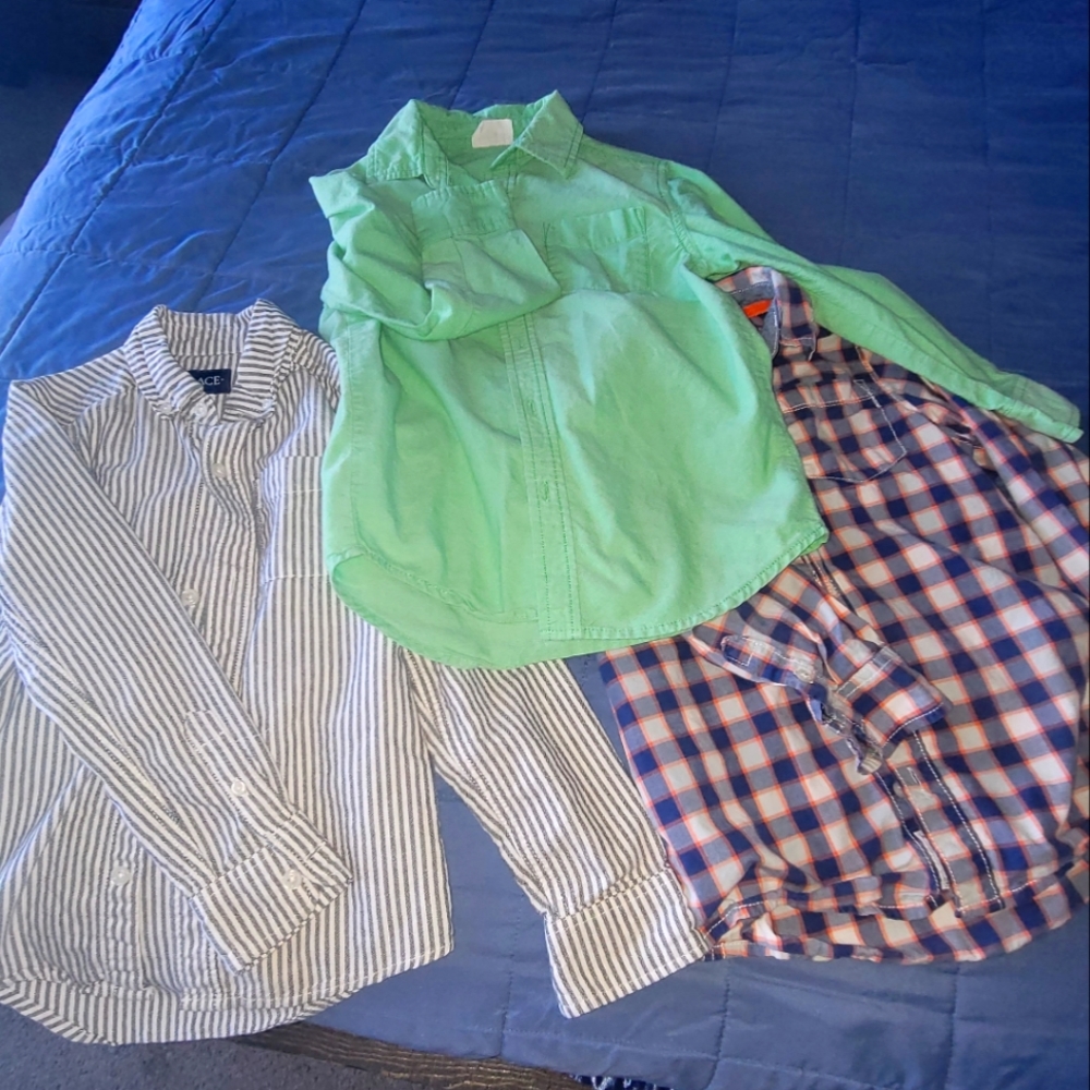 Set of 3 Boys Button Up Dress Shirts
